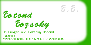 botond bozsoky business card